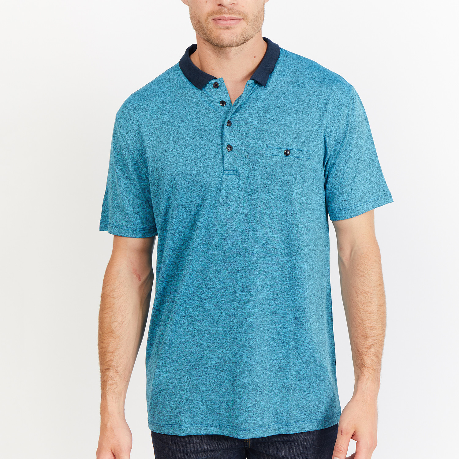 Devan Polo // Aqua (M) - Blanc - Touch of Modern