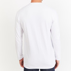 Jaron Long Sleeve Henley // White (L)