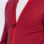 Zip Cardigan // Tomato (S)