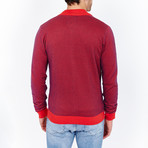 Zip Cardigan // Tomato (S)