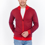 Zip Cardigan // Tomato (S)