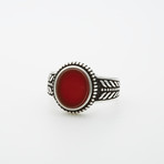 Red Agate Unique Design Ring (11)