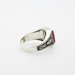 Red Agate Anchor Design Ring (11)