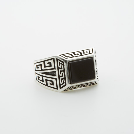 Rectangle Onyx Ring (8.5)