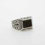 Rectangle Onyx Ring (11.5)