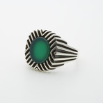 Green Agate Ring (9.5)