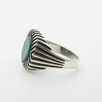 Green Agate Ring (9.5)