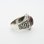 Pattern Side Red Agate Ring (8)