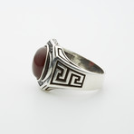 Pattern Side Red Agate Ring (8)