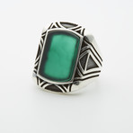 Green Agate Big Stone Ring (8)