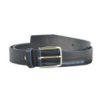 Osbert Smooth Leather Belt // Blue (50)