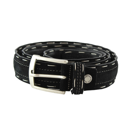 Dwayne Top Stitch Belt // Black (48)