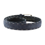 Dwayne Top Stitch Belt // Blue (48)