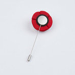 Looped Lapel Pin // Dusty Red