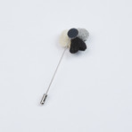 Flower Lapel Pin // Multi-Colored I / Grey