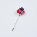 Flower Lapel Pin // Multi-Colored II / Pink