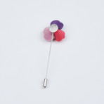 Flower Lapel Pin // Multi-Colored II / Pink