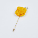 Leaf Flower Lapel Pin // Sunshine Yellow