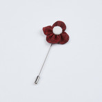 Textured Lapel Pin // Dusty Red