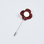 Textured Lapel Pin // Dusty Red