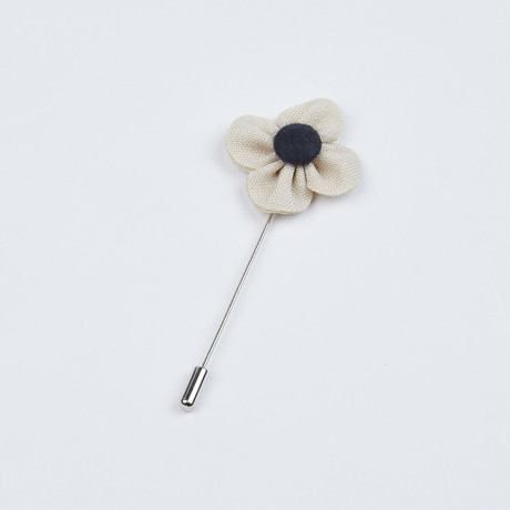 Textured Lapel Pin // Ivory