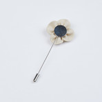 Textured Lapel Pin // Ivory