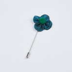 Textured Lapel Pin // Dusty Blue