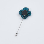 Textured Lapel Pin // Dusty Blue