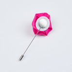 Rose Lapel Pin // Fuchsia