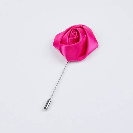 Rose Lapel Pin // Fuchsia