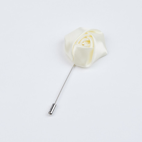 Rose Lapel Pin // Ivory