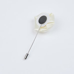 Rose Lapel Pin // Ivory