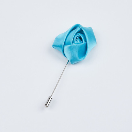 Rose Lapel Pin // Sky