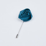 Rose Lapel Pin // Dusty Blue