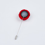 Flower Lapel Pin // Ruby Red