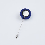 Flower Lapel Pin // Royal Blue