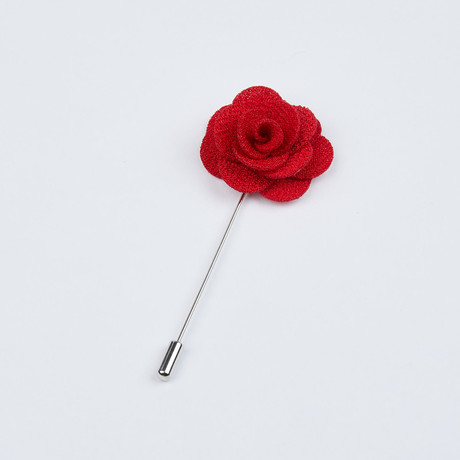 Flower Lapel Pin // Crimson Red