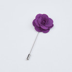 Flower Lapel Pin // Purple