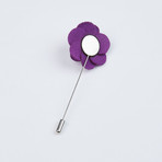 Flower Lapel Pin // Purple
