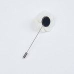 Flower Lapel Pin // White