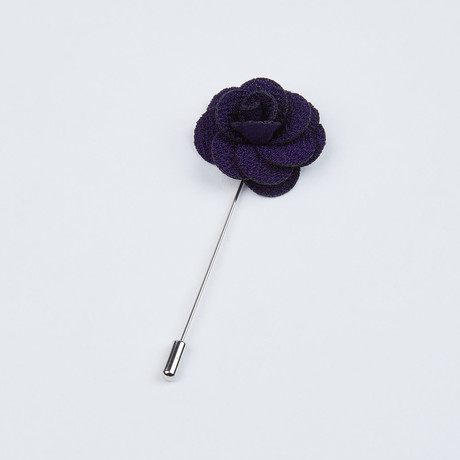 Flower Lapel Pin // Navy