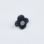 Flower Pin // Navy