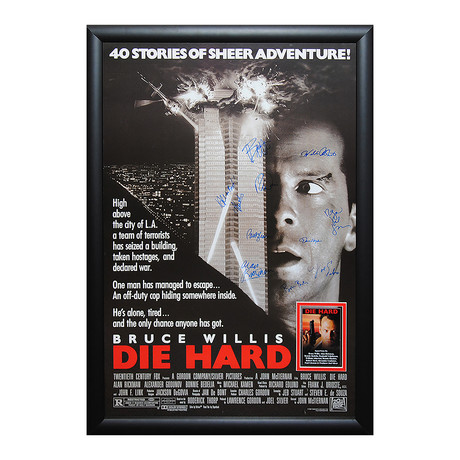 Framed Autographed Poster // Die Hard