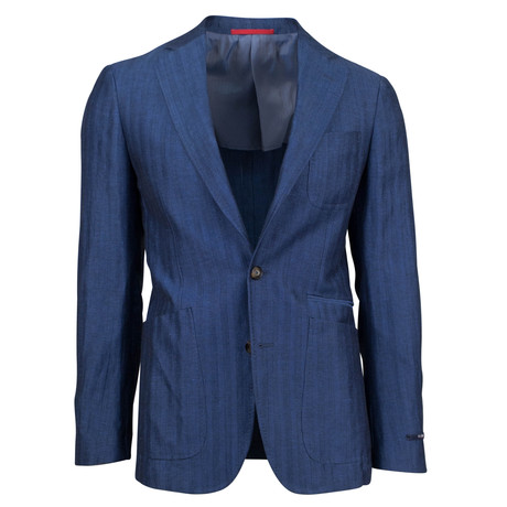 Irven Linen Blend Slim Fit Sport Coat // Blue (Euro: 46)