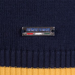 Reed Pullover // Navy + Yellow + Ecru  (M)
