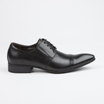 Leather Cap Toe Derby Shoes // Black (US: 7)