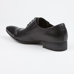 Leather Cap Toe Derby Shoes // Black (US: 6.5)