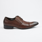Leather Cap Toe Derby Shoes // Brown (US: 6.5)