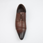 Leather Cap Toe Derby Shoes // Brown (US: 7)