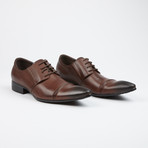 Leather Cap Toe Derby Shoes // Brown (US: 10)